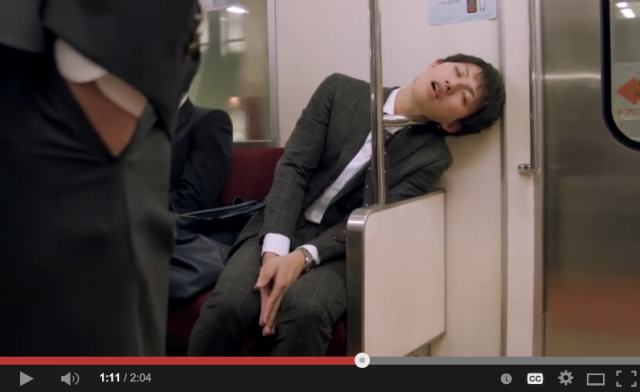 Commercial reminds Japan’s tired commuters about the drawbacks of living far away from work