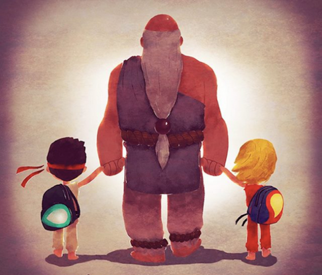 French artist gives us a case of the feels with his video game & superhero family illustrations