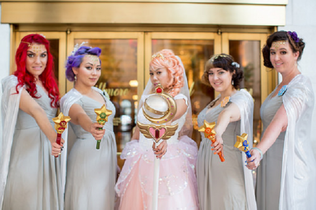In the name of the moon, I will marry you! Couple holds awesome Sailor Moon wedding in L.A.