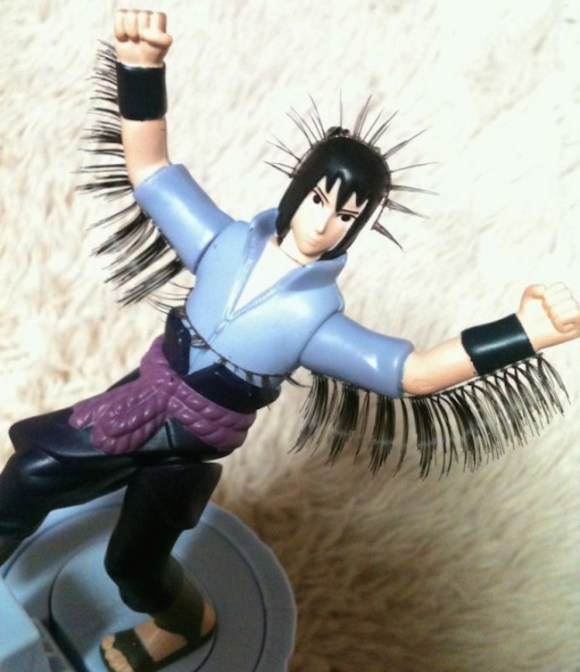 Sasuke from Naruto and fake false eyelashes