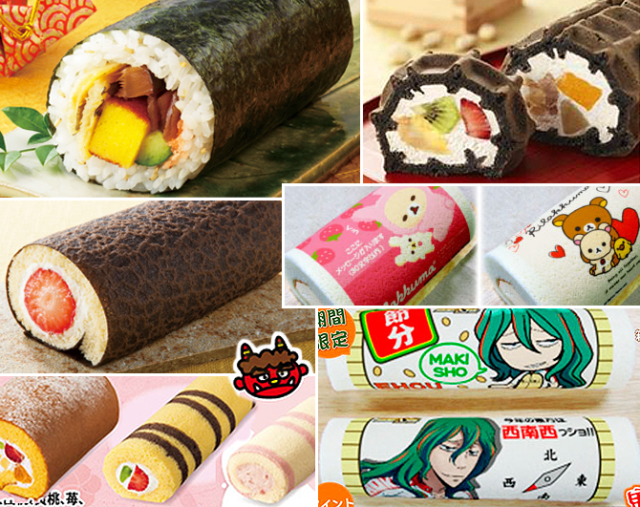 From San-X to Attack on Titan, yummy cake rolls take over Bean-Throwing Festival’s sushi custom