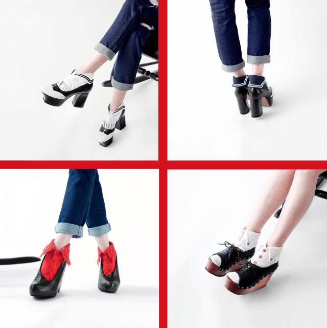 New batch of socks with collars adds sailor suit style for your feet, plus lace and button-downs