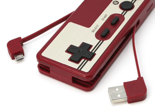 Charge up your new tech with a nod to old games with Famicom controller battery pack/card reader
