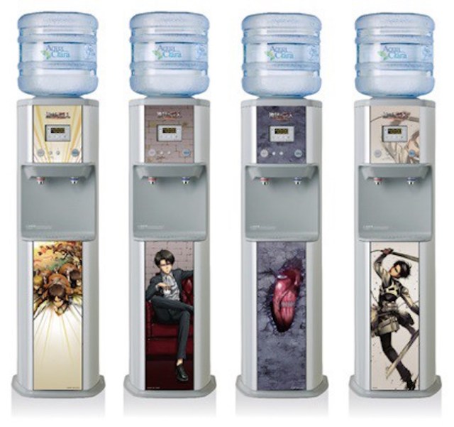 Stay hydrated with Attack on Titan water coolers