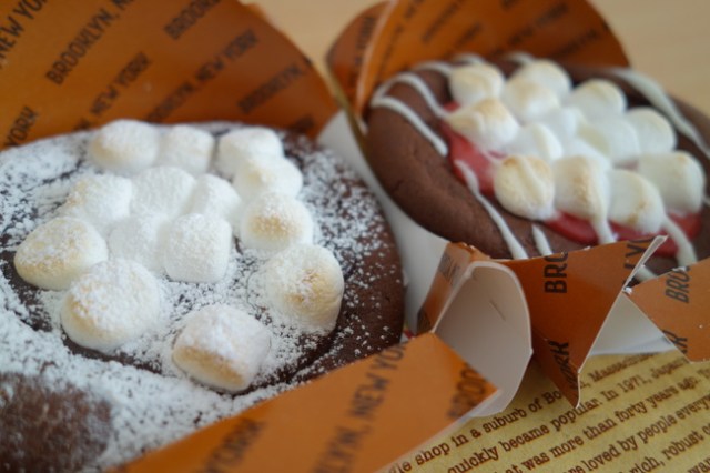 Marshmallow chocolate Brooklyn pizzas now available at Mister Donut!