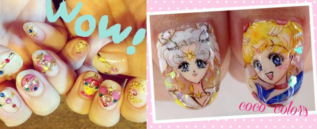 Sailor Moon nail art for the fashionable fangirl