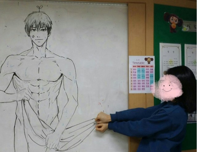 Korean students live out their wildest manga fantasies with amateur “Trick Eye” illustrations