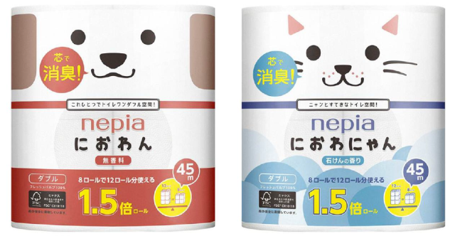 Deodorizing toilet paper hits the Japanese hat trick of cute animals, cleanliness, and puns