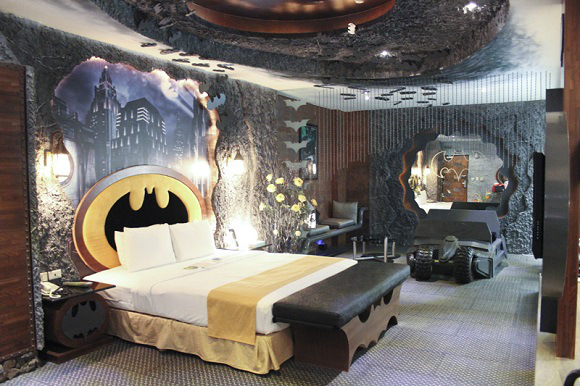 Ditch the Batcave and book yourself a night at this Batman hotel room in Taiwan