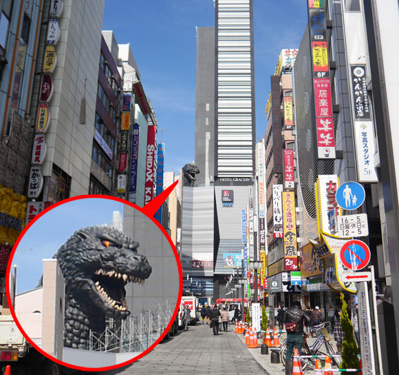 Godzilla appears in the Tokyo skyline atop new Shinjuku skyscraper! 【Photos】
