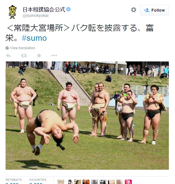 Big dudes CAN jump: Frolicking sumo means it’s officially springtime again in Japan!