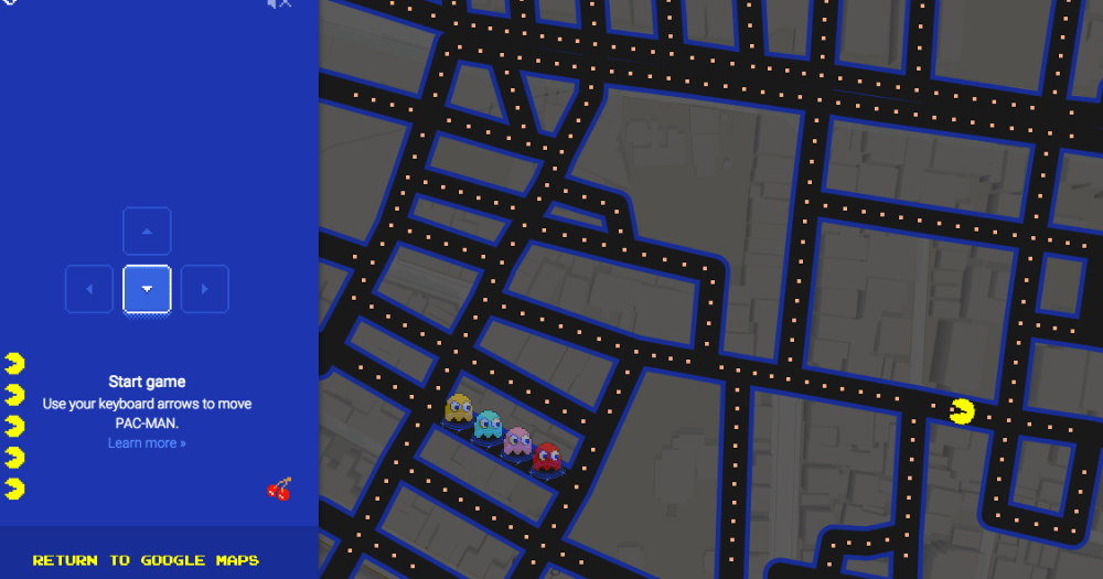 You've Got To Try The Pac-Man Google Maps Game - Creative Market Blog