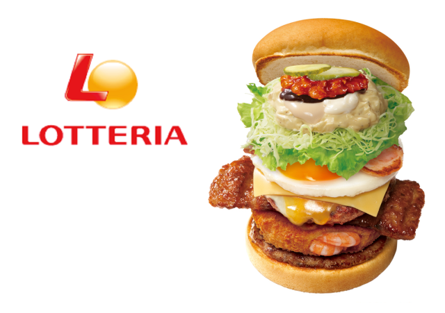Truth in advertising: Lotteria’s monstrous Burger with Everything on It is exactly that