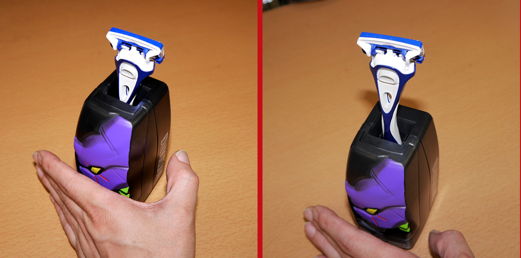 Evangelion razor stands being given away as Gendo shaves for the first ...