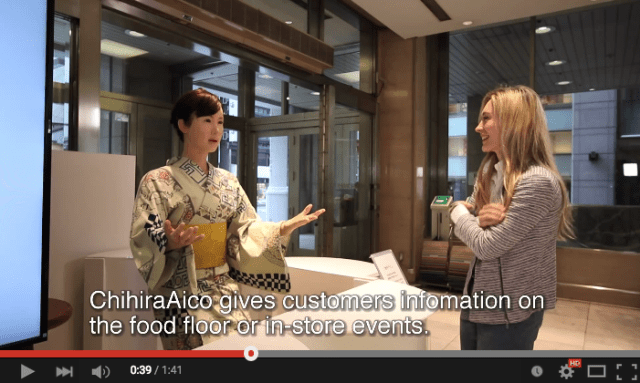 Toshiba’s ‘Chihira Aico’ robot’s department store debut is a big hit