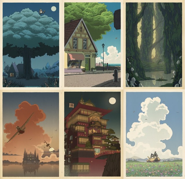 Miyazaki-inspired prints are gorgeous mashup of pop and traditional Japanese art
