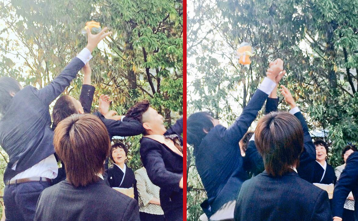 The broccoli wedding bouquet tossJapan’s quirky substitute for the