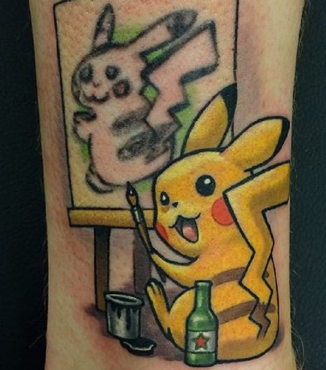 Some Pikachu tattoos I've done : r/casualnintendo