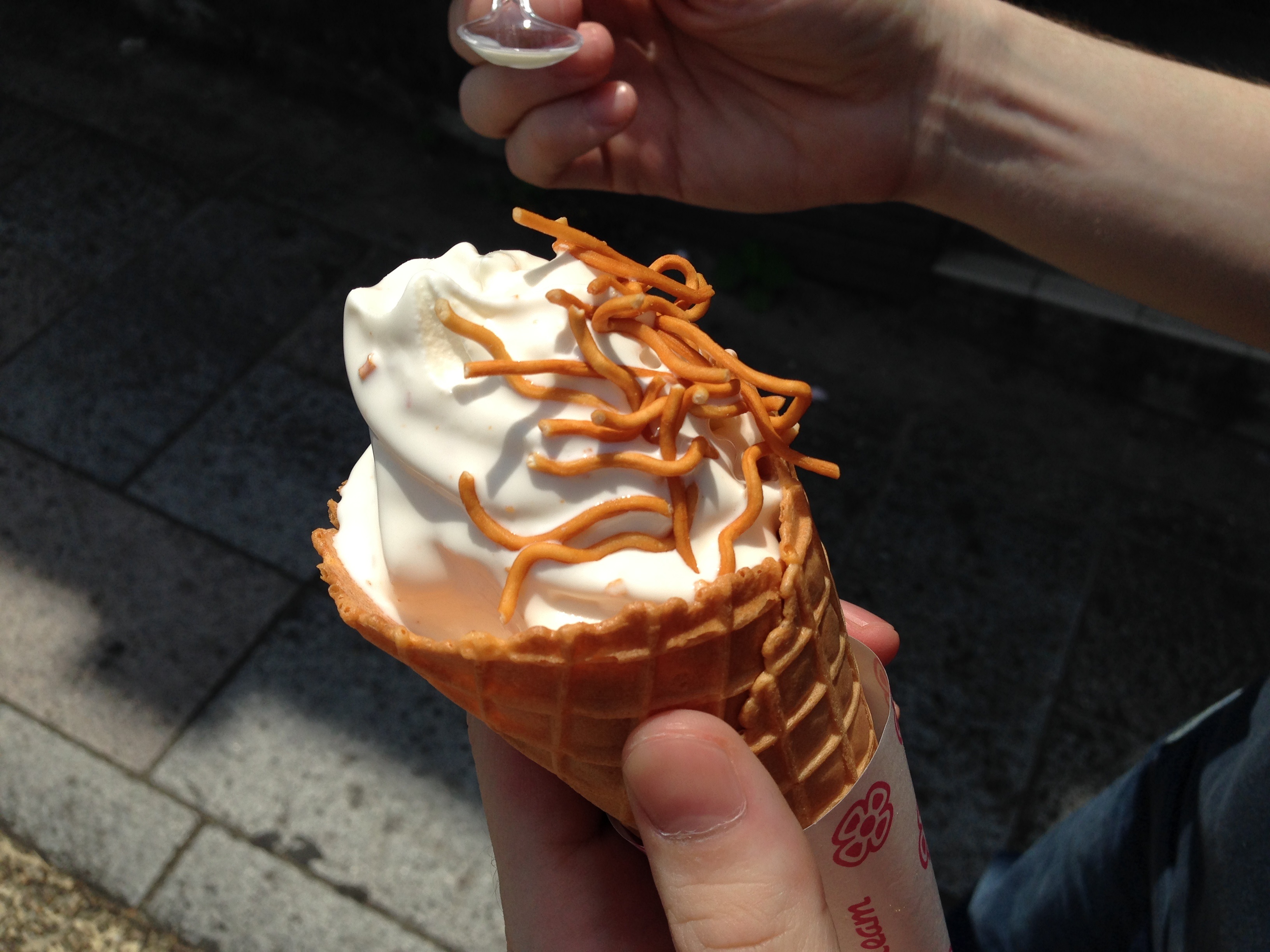 Round 2 of the ramen ice cream rumble This time with real ramen