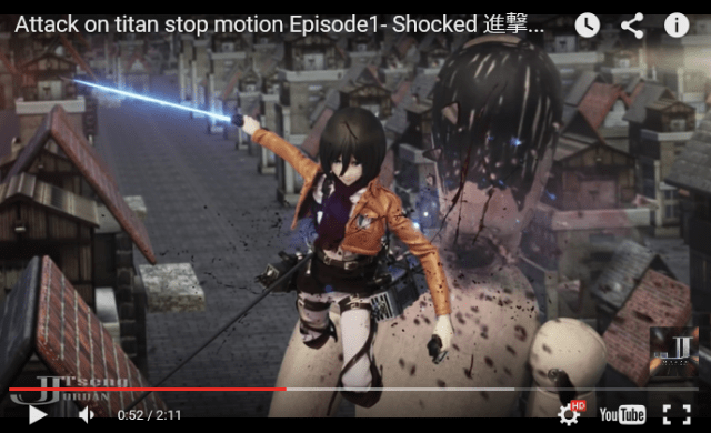 Stop-motion Attack on Titan/Godzilla crossover is disturbingly awesome 【Video】