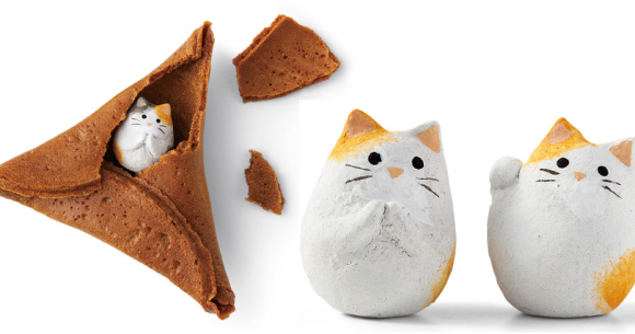 Step aside, fortune cookies! Here come fortune cat rice crackers from ...