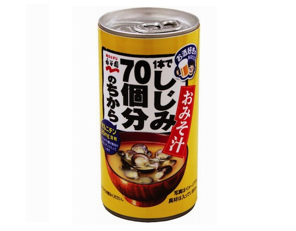 The ultimate hangover cure! Hot canned miso soup, packed with the power of 70 clams