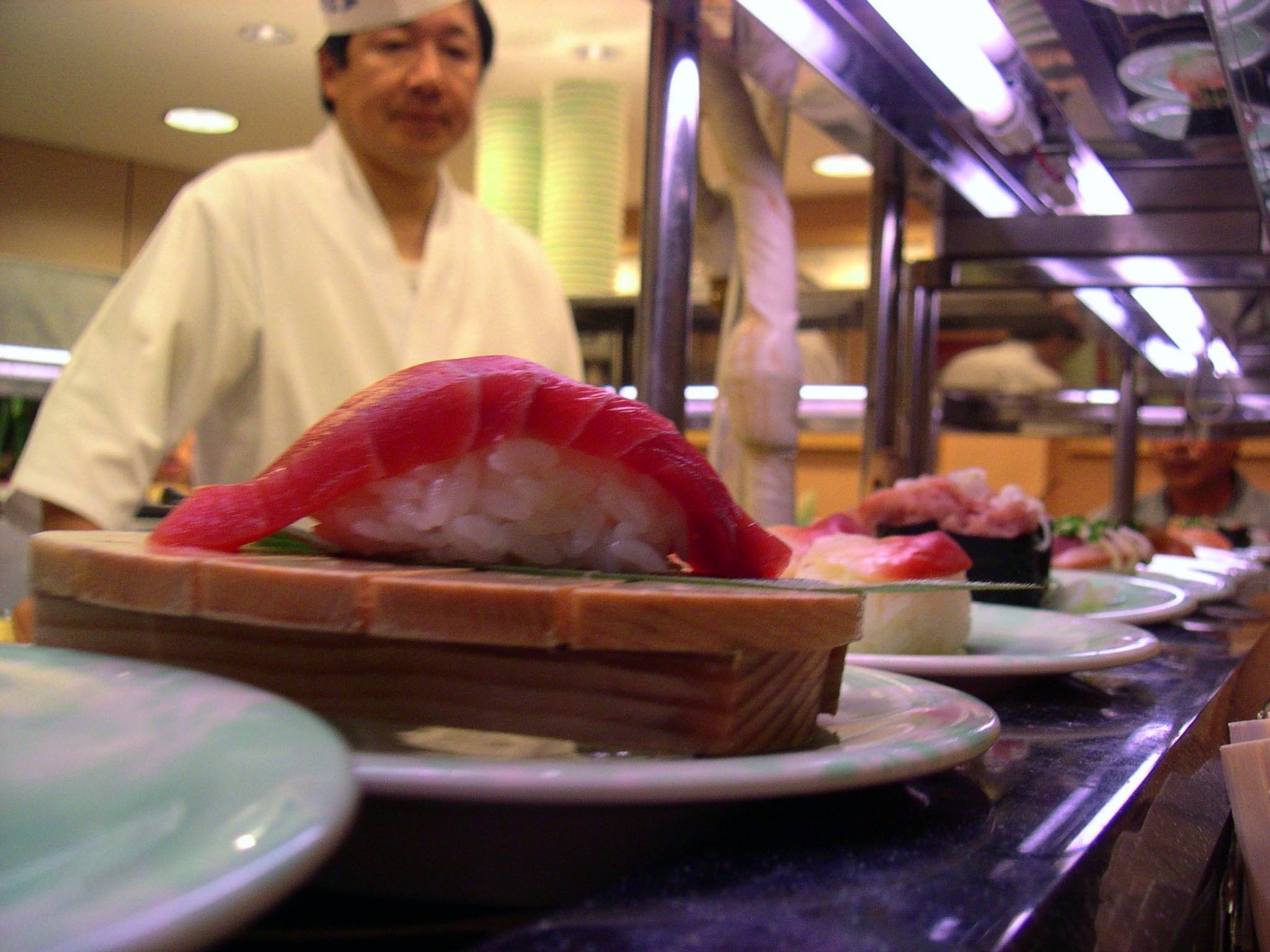 standing sushi japan