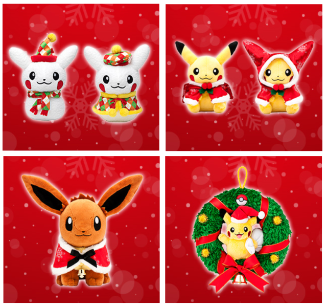 Do you want to hug a Snow Pikachu? Special Christmas-version Pokémon plushies coming soon