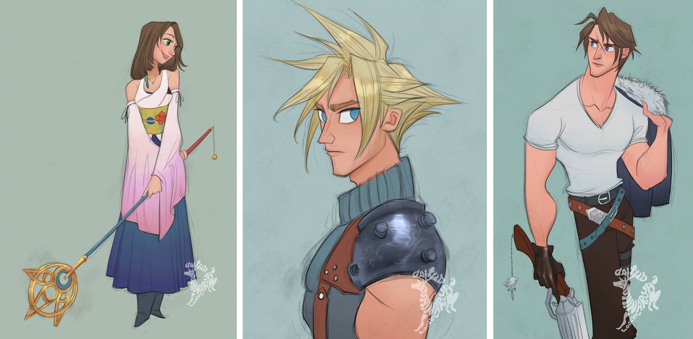 Final Fantasy Fan Art With A Western Touch Creates Illustrations Just Right For Any Disney Fan Soranews24 Japan News