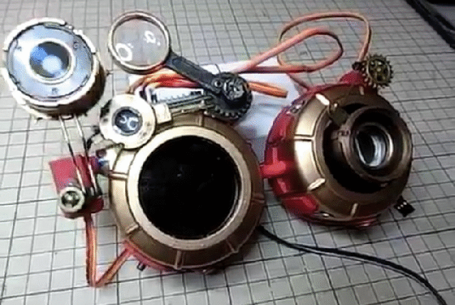 Trash to treasure: Incredible motorised steampunk goggles are made out of nothing but spare parts