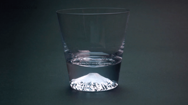 Ramp up your drinking game with beautiful Mt. Fuji rocks and tumbler glasses