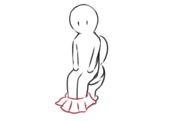 Girl Pees In Skirt