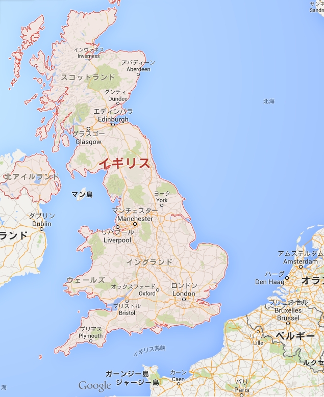 UK map in Japanese