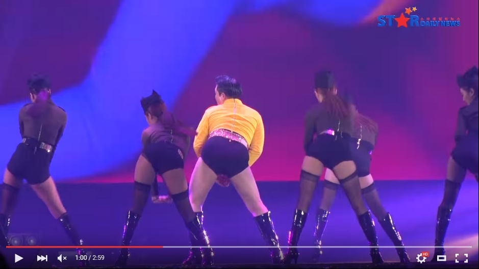 Oppa has oppai! Psy performs a girl idol group dance number, perfected