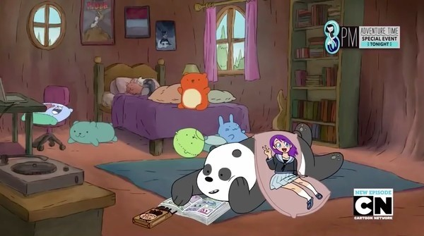 we bare bears panda's pillow