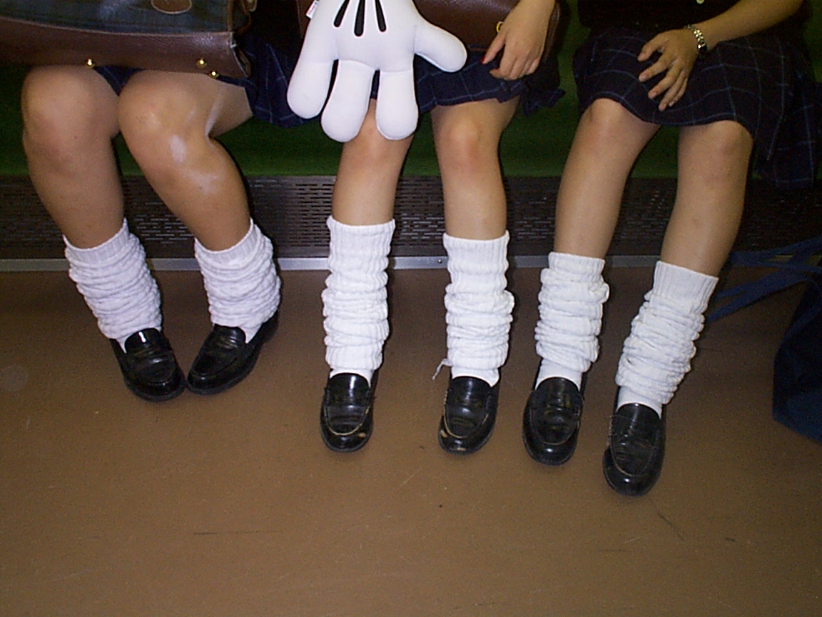 Japanese schoolgirls’ hemlines are still up, but socklines are way down