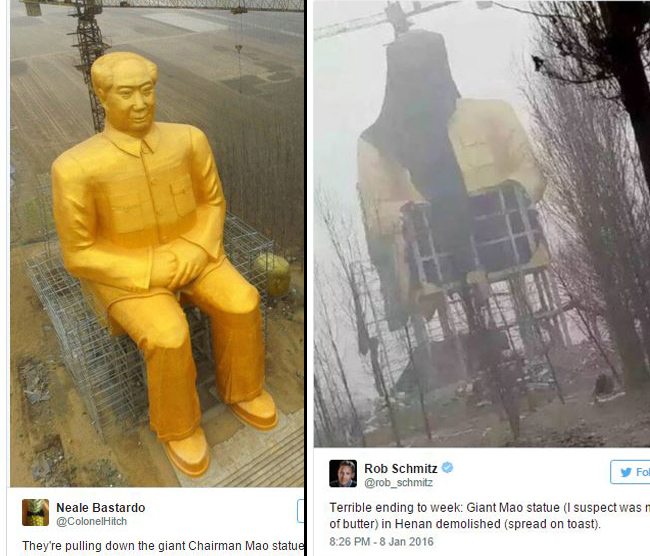 1 Foot Golden Chairman Mao Golem Attacked By Trolls Taken Down Soranews24 Japan News