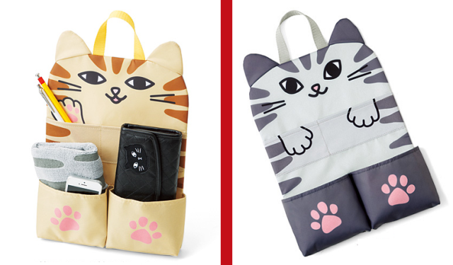 Japanese organizer cats will keep the inside of your bag orderly and adorable at all times