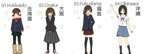 Japanese Twitter user illustrates the difference between schoolgirl uniforms  in major cities | SoraNews24 -Japan News-