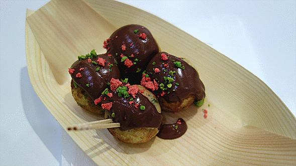 Chocolate takoyaki?? We try the limited-edition sweet that looks just like fried octopus balls