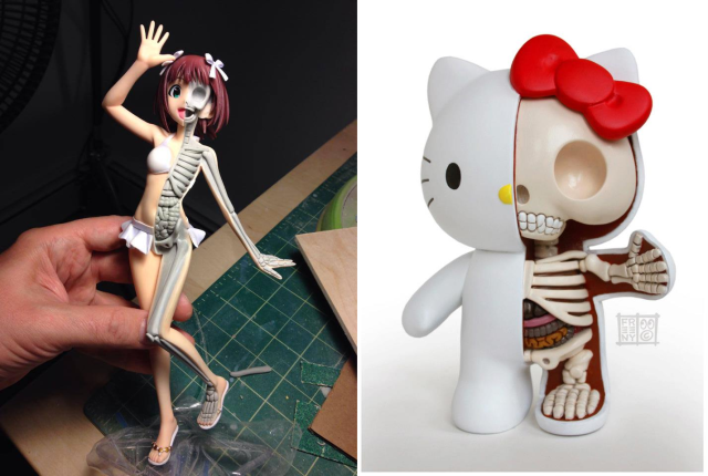 Creepy-cool: “Plastic surgeon” artist creates dissections of popular character figures【Pics】
