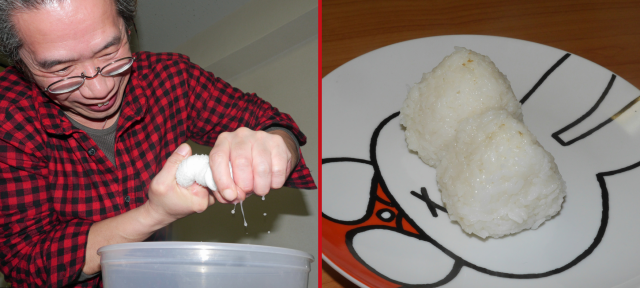 We make salt from our reporter’s sweat, then taste the world’s first Mr. Sato Salt rice balls