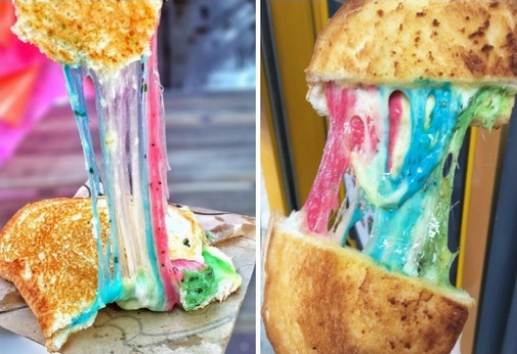 Taste the rainbow with Hong Kong shop’s colorful grilled cheese sandwiches 【Pics】