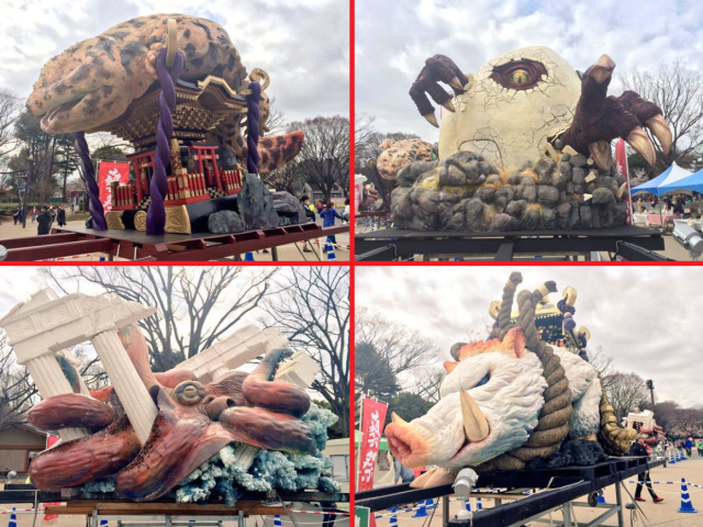 Students at Tokyo University of the Arts create amazing festival shrines of giant monsters 【Pics】