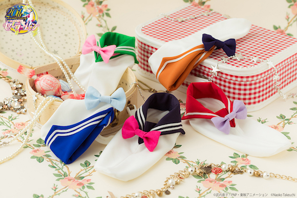 Sailor Moon socks from Japan appear as miniature uniforms for your feet