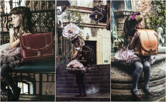 Children’s “randoseru” backpacks star in Japanese ad campaign with whimsical Victorian vibe
