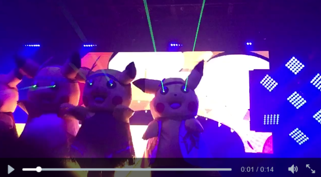 Pikachu shows off the frightening new powers he gained clubbing in Taiwan 【Video】
