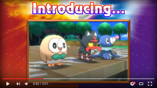 New starter Pokémon and setting for upcoming Pokémon Sun and Moon games revealed 【Video】