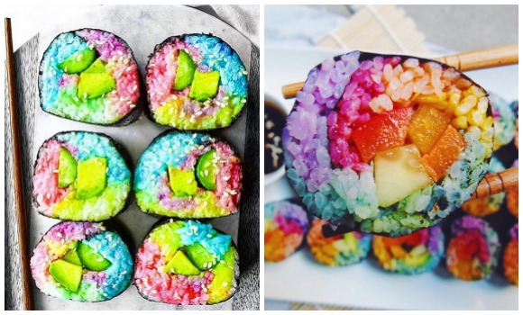 Rainbow sushi: a colorful twist on everybody’s favorite roll 【Pics】