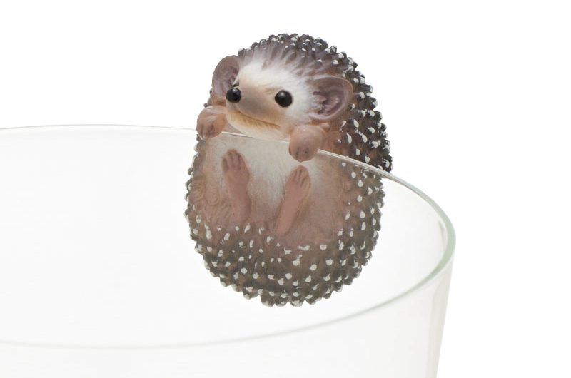 Cute hedgehog cup clingers from Japan join you for a drink in